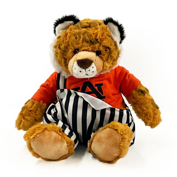 tiger teddy bear with gameday bibs